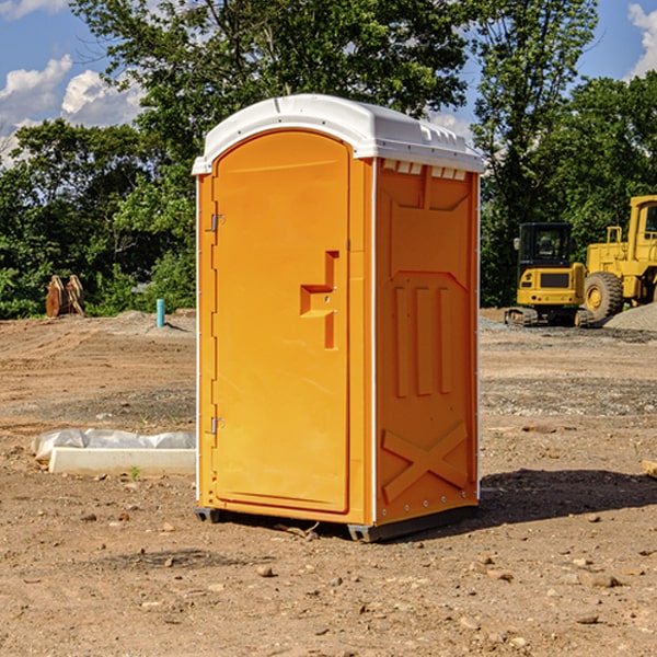 how often are the portable restrooms cleaned and serviced during a rental period in Phillipstown IL